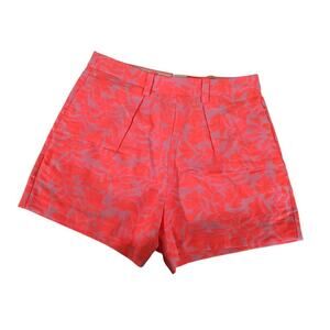 J.Crew Coral Jacquard Shorts Neon Orange Size 00